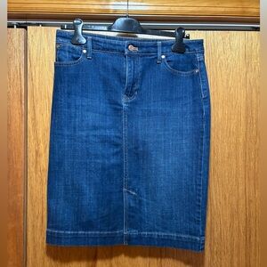 Talbots Dark Wash Petite Denim Skirt
